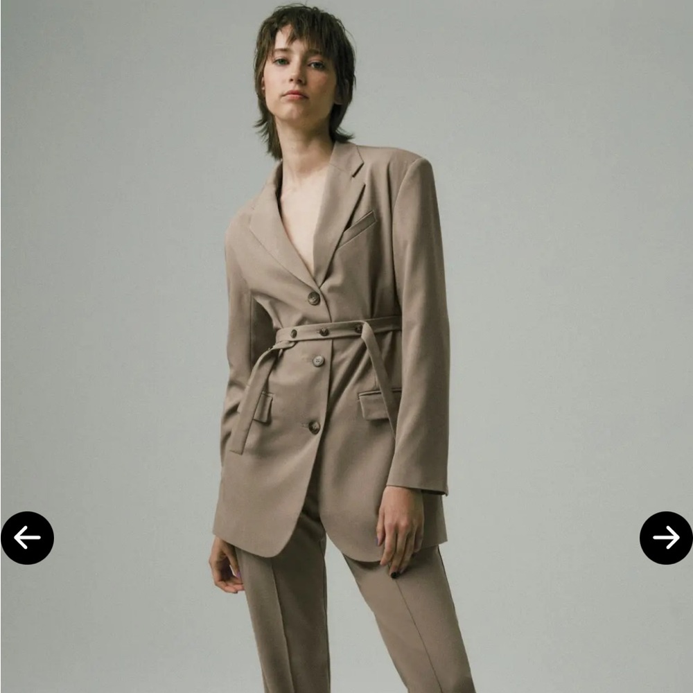 Topshop Camel Belted Trench Coat